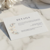 Winter Floral Wedding Details Enclosure Card エンクロージャーカード