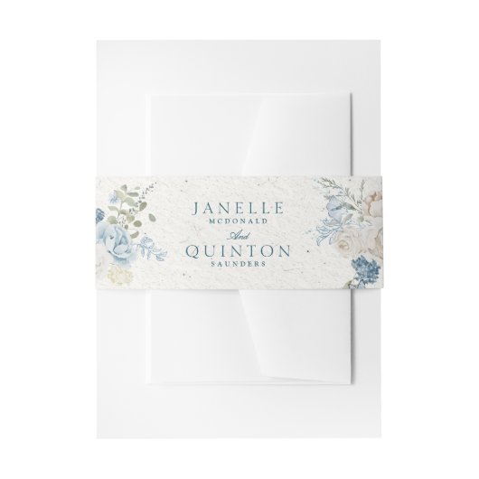 Winter Florals Cotswold Romantic Wedding 招待状ベリーバンド (正面例)