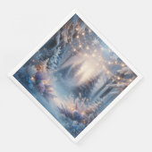 Winter Florals in Frosted Pines Dinner Napkins (コーナー)
