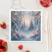 Winter Florals in Frosted Pines Dinner Napkins (インサイチュ)