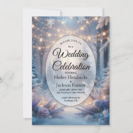 Winter Florals in Frosted Pines Wedding 招待状