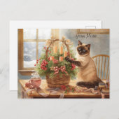 Winter Florist Cozy Cat Christmas Collection シーズンポストカード (正面/裏面)