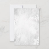 Winter Flower Pinecones Rehearsal Dinner 招待状 (裏面)