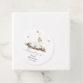 Winter Flower Sleigh Polar Bear Baby Shower  フェイバータグ (インサイチュ)