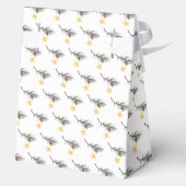 Winter Flower X'mas Tree Tractor Bear Baby Shower  フェイバーボックス (裏面)