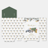 Winter Flower X'mas Tree Tractor Bear Baby Shower  フェイバーボックス (見開き)