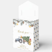Winter Flower X'mas Tree Tractor Bear Baby Shower  フェイバーボックス (見開き)