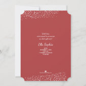 Winter Flowersベビー写真誕生のお知らせ シーズンカード (裏面)