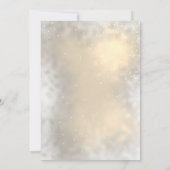 Winter Flowers String Lights Wedding  Invitation 招待状 (裏面)