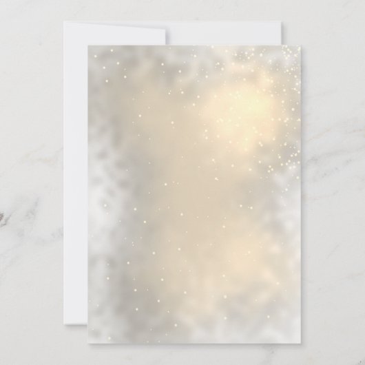 Winter Flowers String Lights Wedding  Invitation 招待状 (裏面)