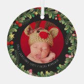Winter Foliage | Baby's First Christmas Ornament ガラスオーナメント (裏面)