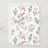 Winter Foliage Greenery Botanical Family Holiday シーズンカード (裏面)