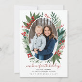 Winter Foliage New Home for Holidays Photo Moving シーズンカード (正面)