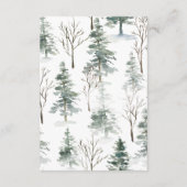 Winter Forest | 結婚式ゲスト詳細 エンクロージャーカード (裏面)
