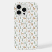 Winter Forest Animals Seamless Pattern iPhoneケース (裏面)