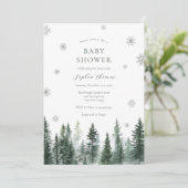 Winter Forest Baby Shower Invitation 招待状 (スタンド正面)