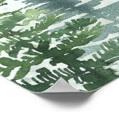 Winter Forest Baby Shower Welcome ポスター (角)