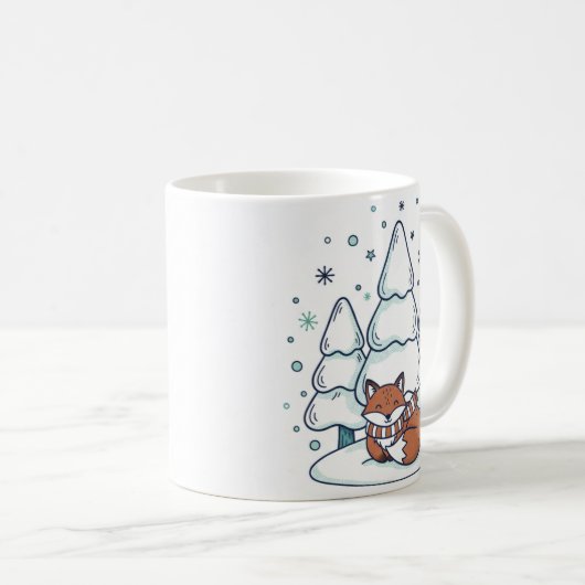 Winter Forest Ceramic Mug (11oz) コーヒーマグカップ (正面右)