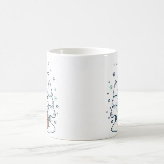 Winter Forest Ceramic Mug (11oz) コーヒーマグカップ (中央)