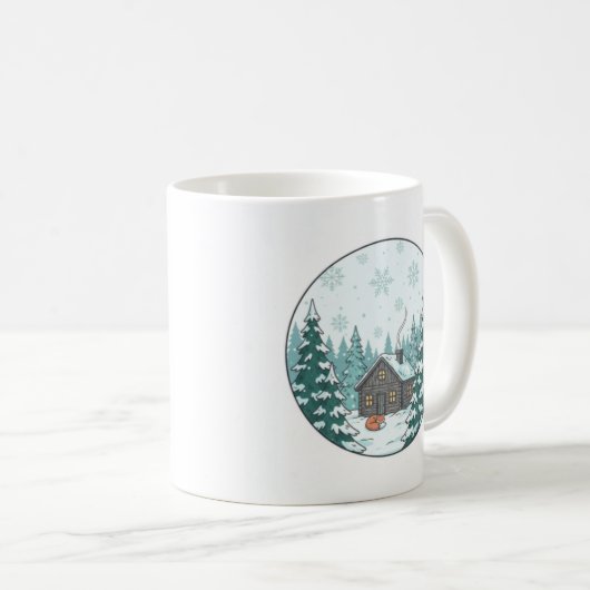 Winter Forest Ceramic Mug (11oz) コーヒーマグカップ (正面右)