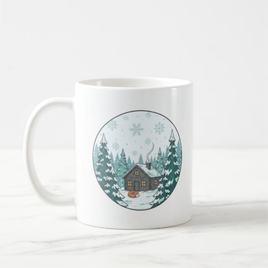 Winter Forest Ceramic Mug (11oz) コーヒーマグカップ (左)
