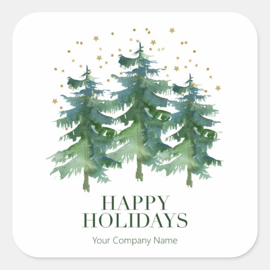 Winter Forest Company ホリデー スクエアステッカー スクエアシール (正面)