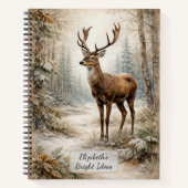 Winter Forest Deer ノートブック (正面)