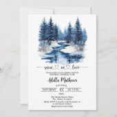 Winter Forest Elegant Bridal Shower 招待状 (正面)