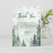 Winter Forest Gender Neutral Baby Shower サンキューカード (スタンド正面)