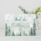 Winter Forest Gender Neutral Baby Shower サンキューカード (スタンド正面)