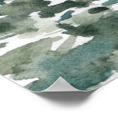 Winter Forest Pink It's Cold Outside Baby Shower ポスター (角)