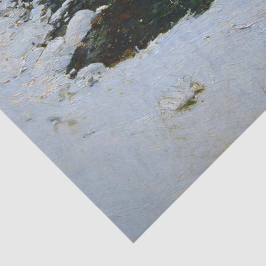 Winter Forest River Landscape Decoupage 薄葉紙 (詳細)