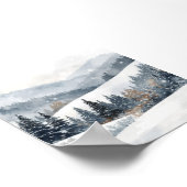 Winter Forest Snow Landscape Poster ポスター (角)