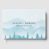 Winter Forest Snowy Mountain Wedding ゲストブック (正面)