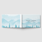 Winter Forest Snowy Mountain Wedding ゲストブック (全面)