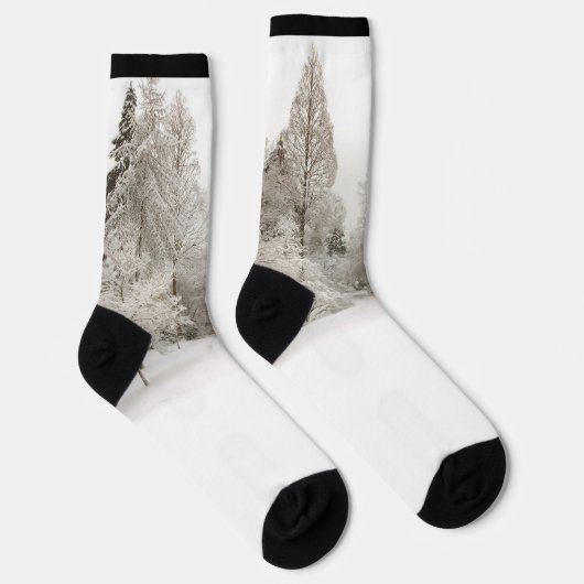 Winter Forest Socks Festive Snow Socks ソックス (右)