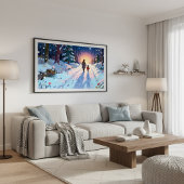 Winter Forest Walk Cozy Parent & Child Snowy Night ポスター