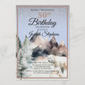 Winter Forest Watercolor Birthday Invitation 招待状 (正面)
