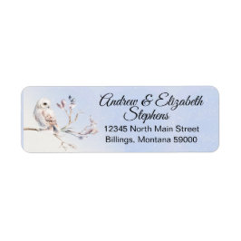 Winter Forest Watercolor Return Address Label ラベル