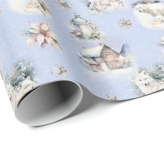 Winter Forest Watercolor Wrapping Paper ラッピングペーパー (ロールコーナー)