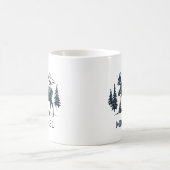 Winter Forest Woodland Moose Personalized   コーヒーマグカップ (中央)