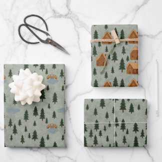 Winter Forest Wrapping Paper – Gingerbread Village ラッピングペーパーシート