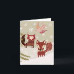 Winter Fox BLANK Greeting Card サンキューカード<br><div class="desc">This blank card,  suitable for all occasions,  is from an original artwork.
Suitable for framing.</div>