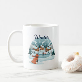 Winter Fox Ceramic Mug (11oz) コーヒーマグカップ