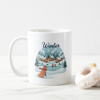 Winter Fox Ceramic Mug (11oz) コーヒーマグカップ