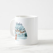 Winter Fox Ceramic Mug (11oz) コーヒーマグカップ (正面左)