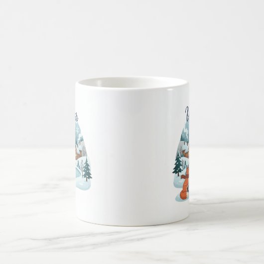 Winter Fox Ceramic Mug (11oz) コーヒーマグカップ (中央)