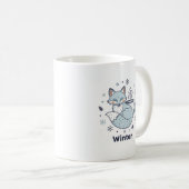 Winter Fox Coffee Mug – Cute Snowflake Ceramic Mug コーヒーマグカップ (正面右)