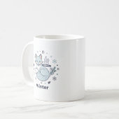 Winter Fox Coffee Mug – Cute Snowflake Ceramic Mug コーヒーマグカップ (正面左)
