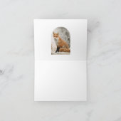 Winter Fox Scrapbook Vintage Woodland サンキューカード (内部)